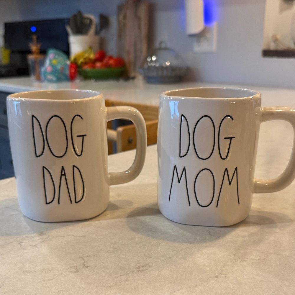 Rae Dunn Dog Dad and Dog Mom Mugs